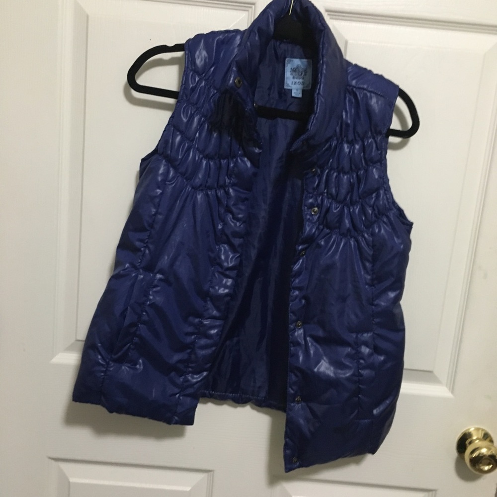 Small royal blue IZOD puffer vest